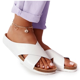 Chaussons profilés en cuir Big Star HH274647 Blanc