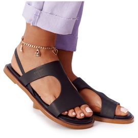 Sandales En Cuir Avec Cuff Big Star HH274715 Noir