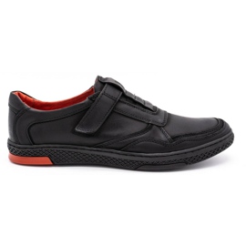 Polbut Chaussures décontractées en cuir pour hommes 2102 noir