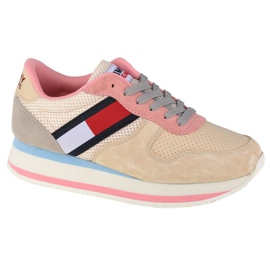 Tommy Hilfiger Jeans Flatform Runner W EN0EN01357-AA8 chaussures beige rose
