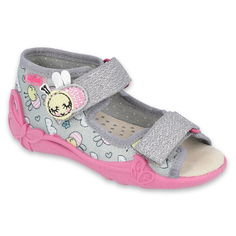 Chaussures enfant Befado jaune 342P027 rose gris