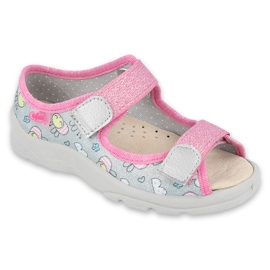 Chaussures enfant Befado 869X154 rose gris