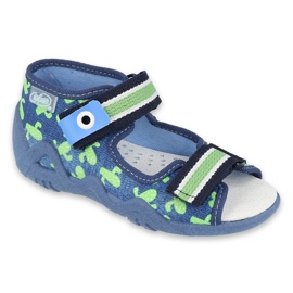 Chaussures enfant Befado jaune 350P019 bleu marine vert