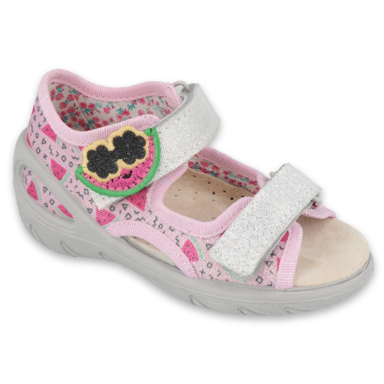 Befado chaussures pour enfants pu 065X152 rose gris