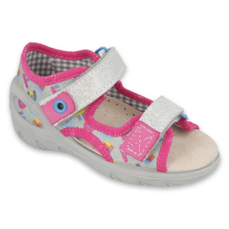 Befado chaussures pour enfants pu 065X149 rose gris
