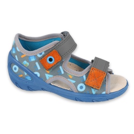 Befado chaussures pour enfants pu 065X160 bleu gris