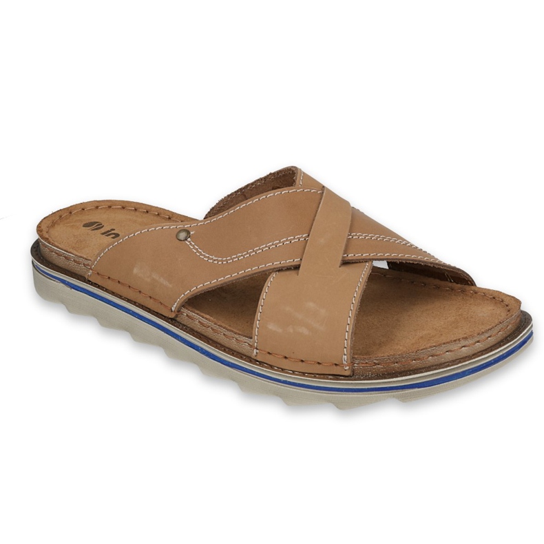 Inblu pantoufles chaussures pour hommes 158M007 beige