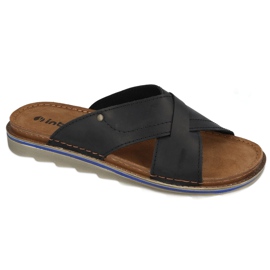 Inblu pantoufles chaussures pour hommes 158M006 le noir Inblu pantoufles chaussures pour hommes 158M006 le noir