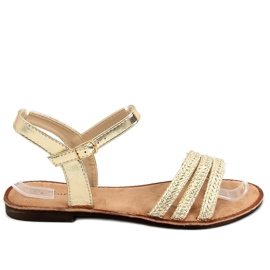 Sandales pour femmes dorées N-70 Gold d'or