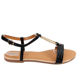 Sandales femme noires F-18 Noir