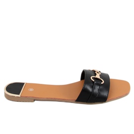 Chaussons noirs pour femmes N-109 Noir le noir