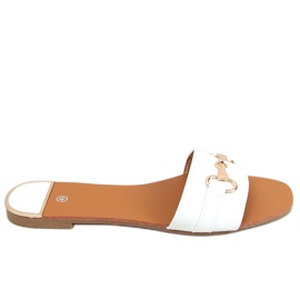 Chaussons femme blancs N-109 Blanc