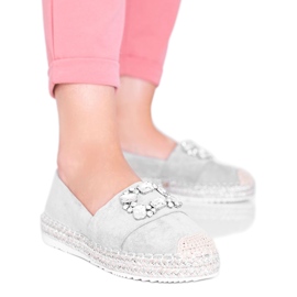 Espadrilles grises ornées de pierres Cuban Vibe