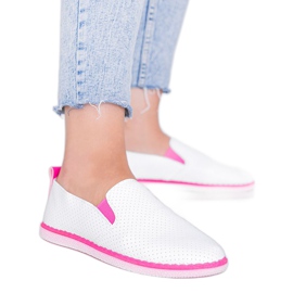Baskets ajourées blanches slip on Island Alex