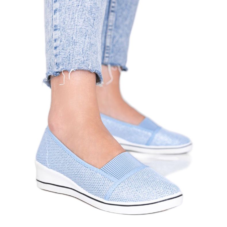 Ballerines bleu brillant sur le coin Glam Star