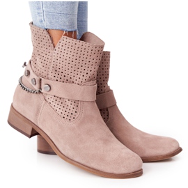 Bottes Printemps Ajourées Lewski Shoes 2905-0 Beige