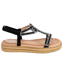 Sandales noires pour femmes JN11-34 Noir