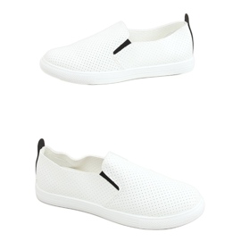 Baskets slip-on blanches LA45 Noir