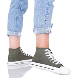 Baskets montantes femme vert kaki Gampa
