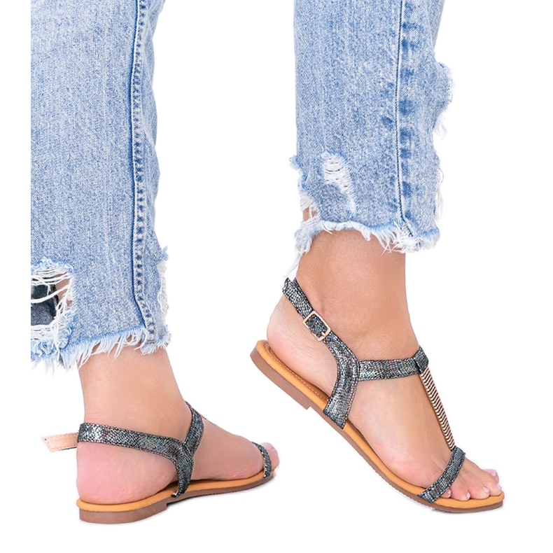 Sandales pour femmes holographiques noires Igi le noir Sandales pour femmes holographiques noires Igi le noir