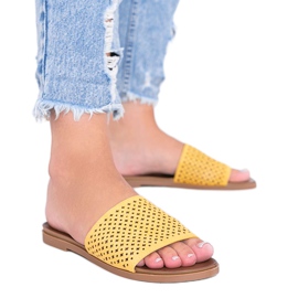 Chaussons Ballera femme ajourés jaunes