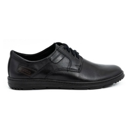 Joker Chaussures en cuir noir pour hommes 536J
