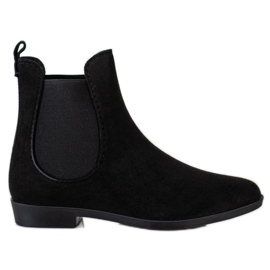 SHELOVET Bottes en daim noires le noir