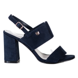 Goodin Sandales sur une large barre bleu Goodin Sandales sur une large barre bleu