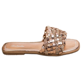 Balada Chaussons Avec Oxyde De Zirconium doré