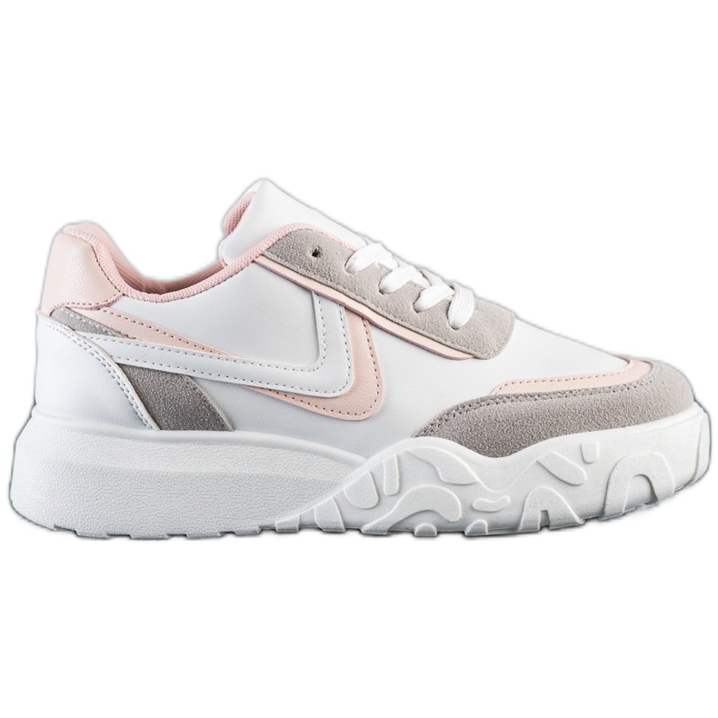 SHELOVET Baskets décontractées blanche multicolore