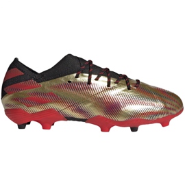 Chaussures de football Adidas Nemeziz Messi.1 Fg Jr FY0806 orange, or d'or