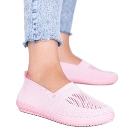 Baskets rose foncé Slip On ajourées