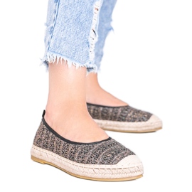 Espadrilles marron avec fil Zoey doré brun