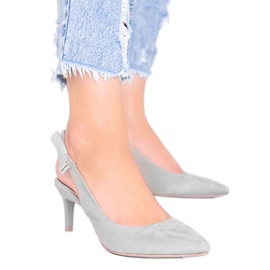 Escarpins gris sur un talon Tari Escarpins gris sur un talon Tari