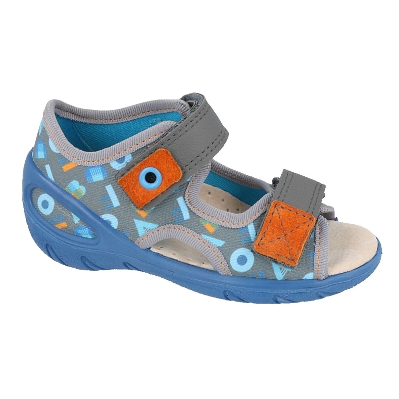 Befado chaussures pour enfants pu 065P160 bleu gris