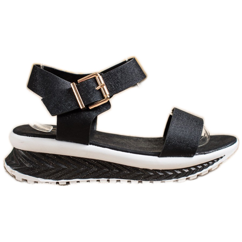 Groto Gogo Sandales Sur La Plateforme Avec Des Paillettes le noir Groto Gogo Sandales Sur La Plateforme Avec Des Paillettes le noir