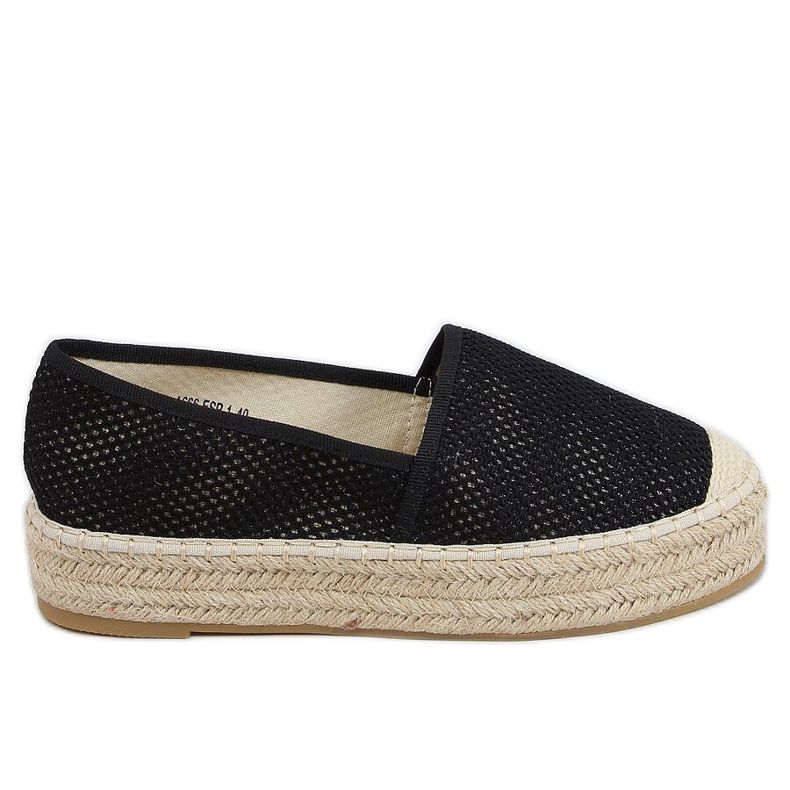 Espadrilles noires pour femmes A666-ESP-1 Noir le noir