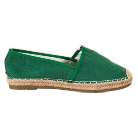 SHELOVET Espadrilles Ajourées Vertes