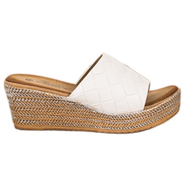 Bona Sandales compensées blanc