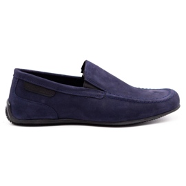 Polbut Mocassins homme cuir 2105 bleu marine