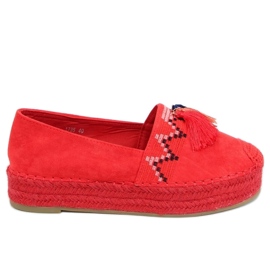 Rouge 1735 Espadrilles rouges à franges Rouge 1735 Espadrilles rouges à franges