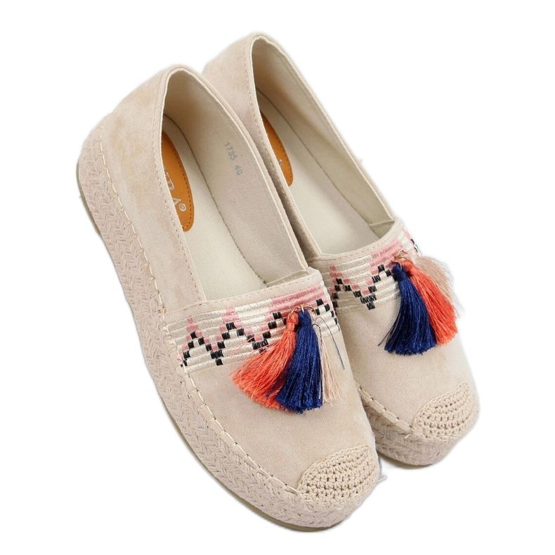 Espadrilles à franges beige 1735 Beige Espadrilles à franges beige 1735 Beige