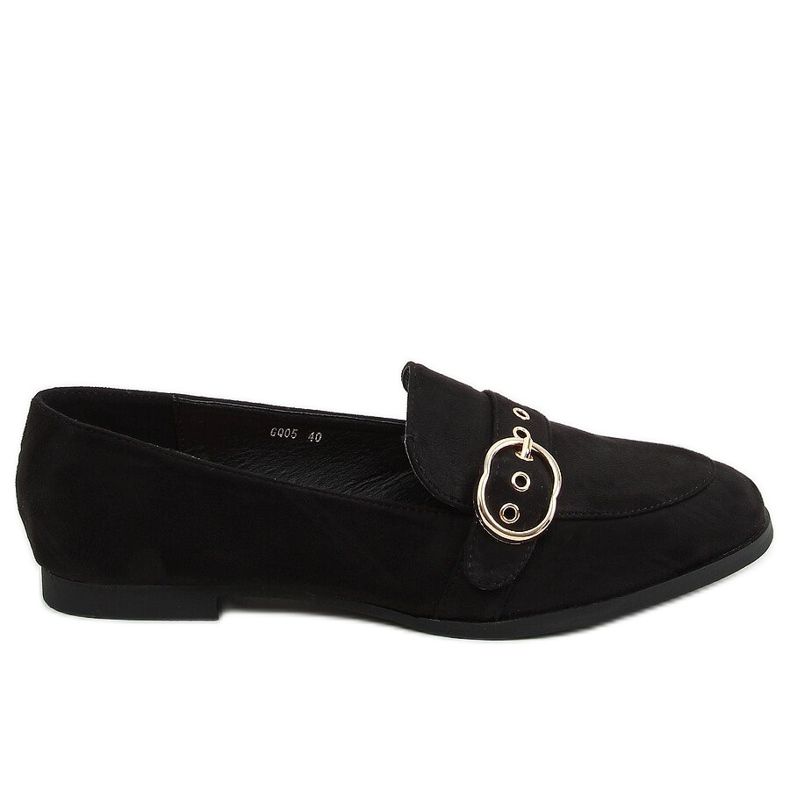 Noir Mocassins femme noirs GQ05 Noir le noir
