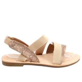 Sandales beiges femme S060115 Kaki
