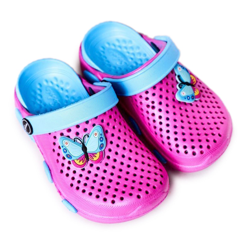 Chaussons Mousse Enfant Kroks Fuchsia Olivia bleu rose Chaussons Mousse Enfant Kroks Fuchsia Olivia bleu rose
