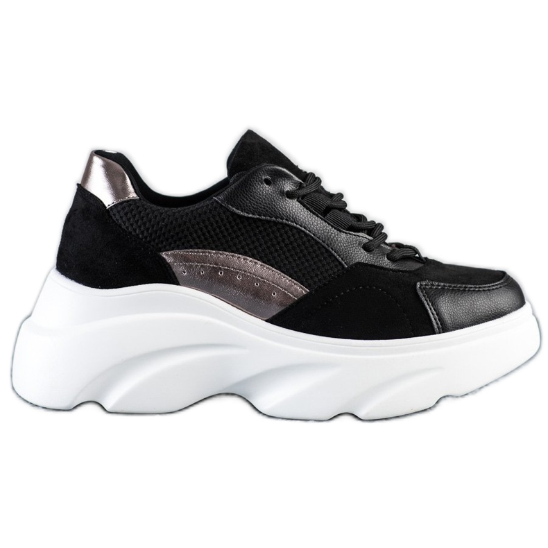 Seastar Baskets noires sur la plateforme le noir