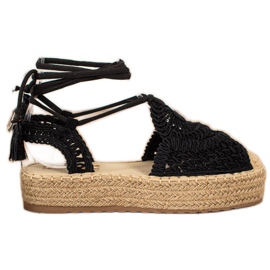 Seastar Espadrilles Nouées Sur La Plateforme le noir Seastar Espadrilles Nouées Sur La Plateforme le noir