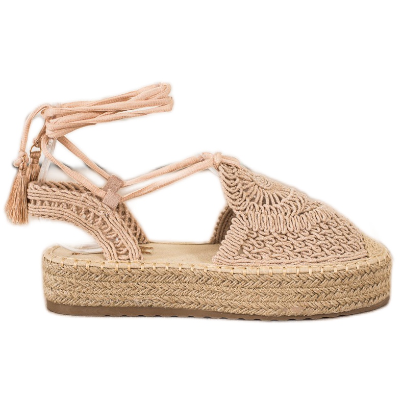 Seastar Espadrilles Nouées Sur La Plateforme beige Seastar Espadrilles Nouées Sur La Plateforme beige
