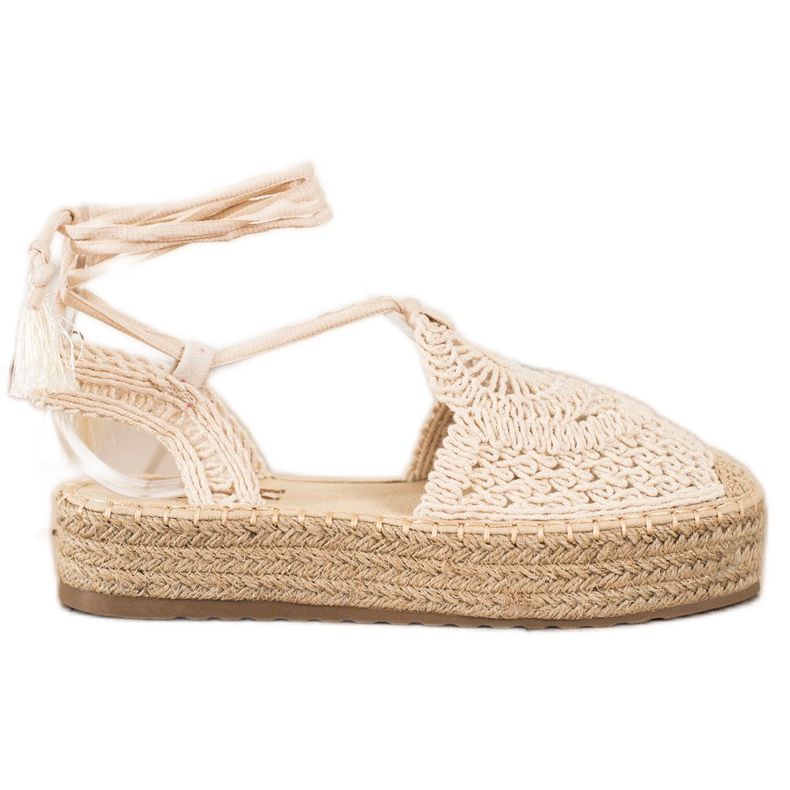 Seastar Espadrilles Nouées Sur La Plateforme beige
