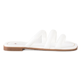 Seastar Pantoufles En Cuir Éco Avec Lanières blanc